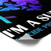 Im a Survivor Suicide Prevention Awareness Butterf Poster (Ecke)