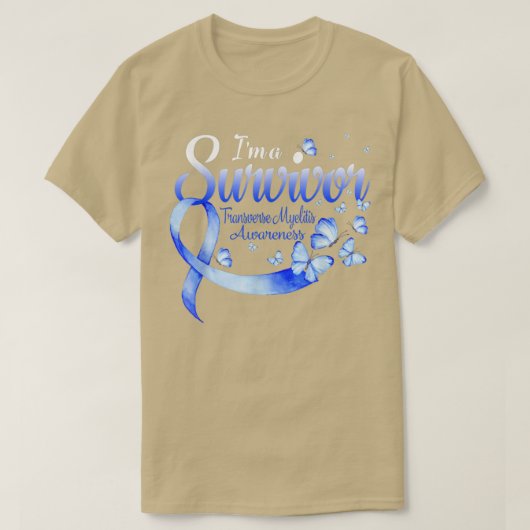 I'm A Survivor Transverse Myelitis Awareness Butte T-Shirt (Design vorne)