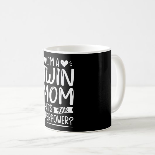 I'm a twin mom what's your superpower kaffeetasse (VorderseiteRechts)
