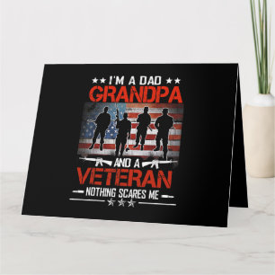 Im a Vater Grandpa Proud Veteran Veteran Fathers D Karte