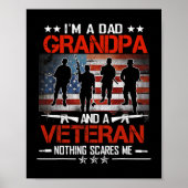 Im a Vater Grandpa Proud Veteran Veteran Fathers D Poster (Vorne)