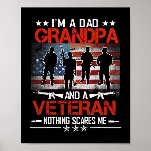 Im a Vater Grandpa Proud Veteran Veteran Fathers D Poster (Vorne)