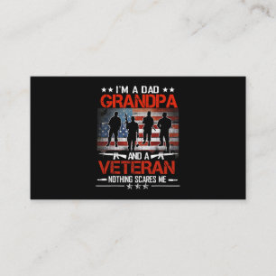 Im a Vater Grandpa Proud Veteran Veteran Fathers D Visitenkarte
