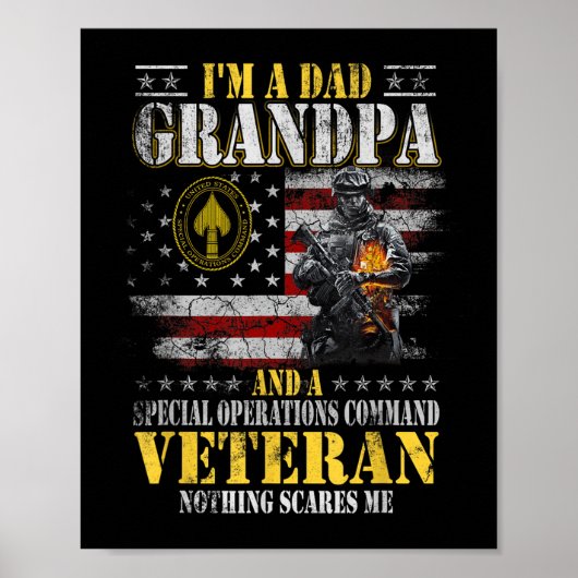 Im A Vater Großpa Special Operations Command Socom Poster (Vorne)