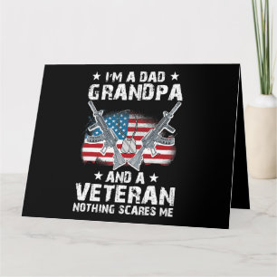 Im A Vater Opa und eine Veteran Fahne der USA Karte