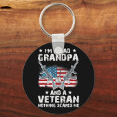 Im A Vater Opa und eine Veteran Fahne der USA Schlüsselanhänger (Vorderseite)