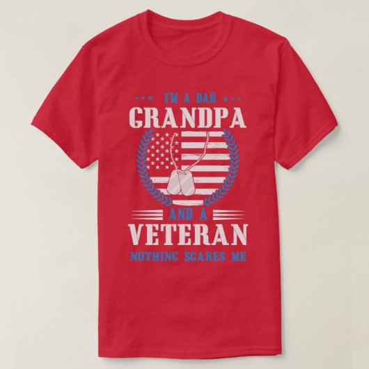 Im A Vater Opa Veteran T-Shirt (Design vorne)