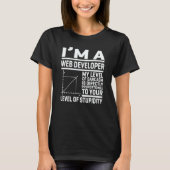 I'm A Web Developer My Level Of Sarcasm Is Directl T-Shirt (Vorderseite)