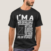 I'm A Web Developer My Level Of Sarcasm Is Directl T-Shirt (Vorderseite)