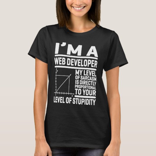 I'm A Web Developer My Level Of Sarcasm Is Directl T-Shirt (Vorderseite)