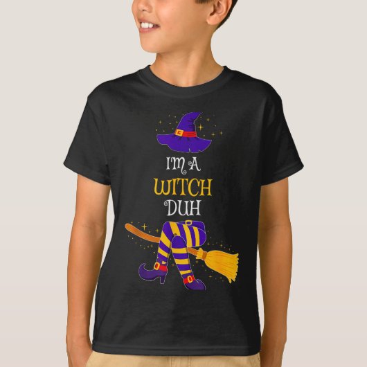 I'm A Witch Duh Family Matching Costume Group Hall T-Shirt (Vorderseite)