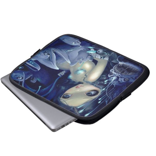 "Im Abgrund" Elektronik-Tasche Laptopschutzhülle (Vorne Knopf)