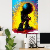 Im Abgrund verloren - surreale expressionistische Poster (Heimbüro)