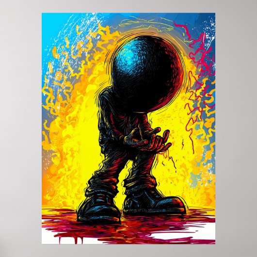 Im Abgrund verloren - surreale expressionistische  Poster (Vorne)