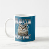 I'm About To Crash Out Funny Staring Cat Brainrot Kaffeetasse (Links)