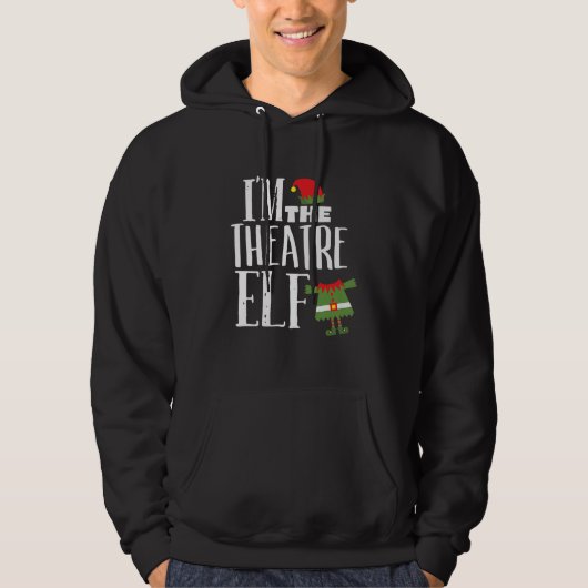 Im Actres Elf Matching Schauspiel Crew Spaß Weihna Hoodie (Vorderseite)