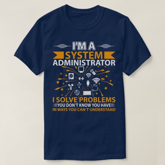 Im Administrator lösen Probleme T-Shirt (Design vorne)