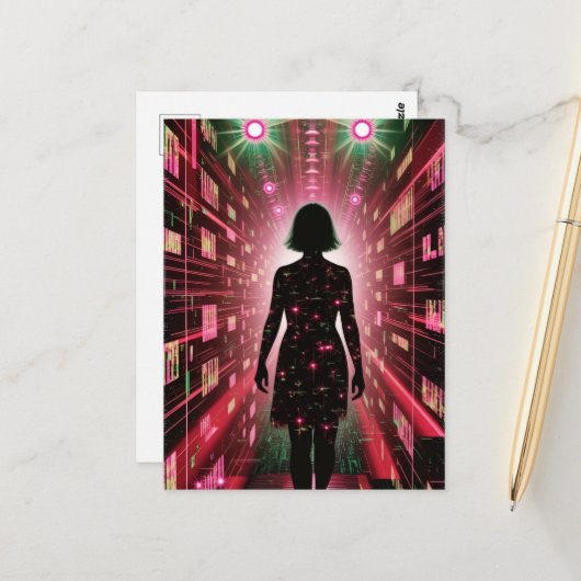 Im Algorithmus verloren gehen Postkarte (Vorderseite/Rückseite Beispiel)