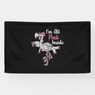 Im All Pink Innen Funny Halloween Flamingo Geschen Banner
