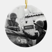 Im Allgemeinen George S. Patton und Oberst Lyle Keramikornament (Vorne)