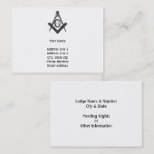 Im altem Stil Freimaurer-Visitenkarte Visitenkarte (Vorne/Hinten)