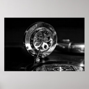 Im altem Stil Gramaphone Spieler Poster