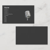 im altem Stil Visitenkarte des Mikrofons (Vorne/Hinten)
