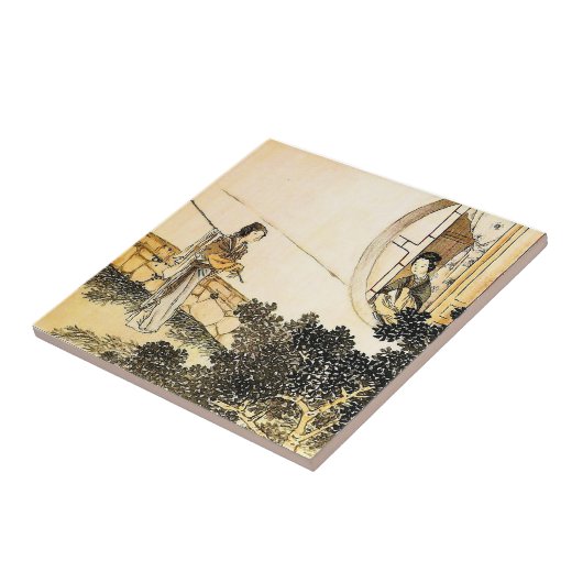 Im alten Japan Fliese (Seite)