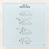 Im Alter eines Hundes Glasuntersetzer (Vorderseite)