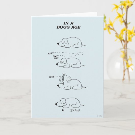 Im Alter eines Hundes Karte (Gelbe Blume)