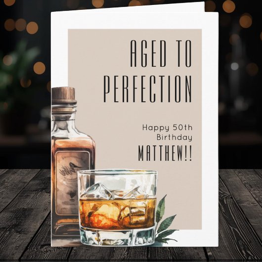 Im Alter Perfektion Männer-Geburtstag Karte