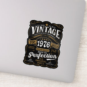 Im Alter Perfektion Vintage 1976 Geburtstag 50.   Aufkleber