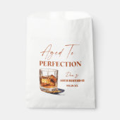 Im Alter Perfektion Whiskyglas Geburtstagsfeier Geschenktütchen (Vorderseite)