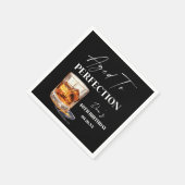 Im Alter Perfektion Whiskyglas Geburtstagsfeier Serviette (Ecke)