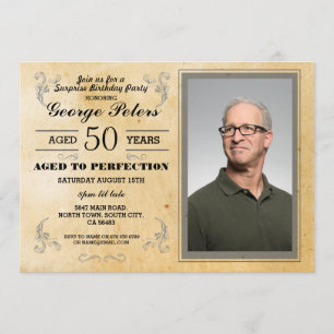 Im Alter Perfektionierter Geburtstag Männer Foto V Einladung