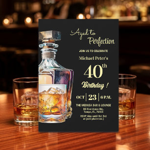 Im Alter von 40 Jahren perfekt gereifter Whiskey-G Einladung