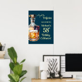Im Alter von 58 Jahren perfekter Whiskey-Geburtsta Poster (Heimbüro)