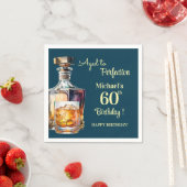 Im Alter zur Perfektion Männer 60. Whiskey Geburts Serviette (Beispiel)