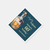 Im Alter zur Perfektion Männer 60. Whiskey Geburts Serviette (Ecke)