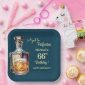 Im Alter zur Perfektion Männer 66. Whiskey Geburts Pappteller (Party)