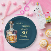 Im Alter zur Perfektion Männer 80. Whisky Geburtst Pappteller (Party)