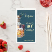 Im Alter zur Perfektion Männer 90. Whiskey Geburts Serviette (Beispiel)