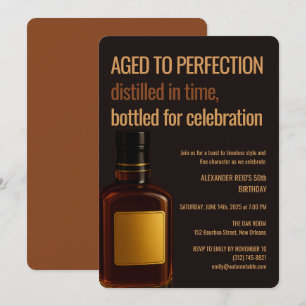 Im Alter zur Perfektion Whisky Geburtstag Einladung