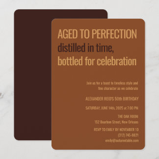 Im Alter zur Perfektion | Whisky Geburtstag Einladung