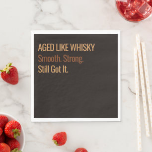 Im Alter zur Perfektion   Whisky Geburtstag Serviette