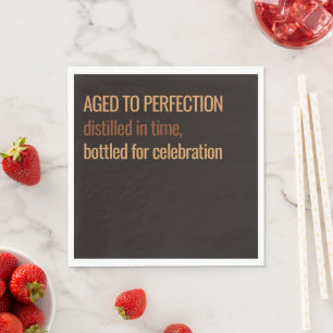 Im Alter zur Perfektion   Whisky Geburtstag Serviette