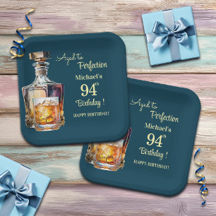Im Alter zur Vollkommenheit Männer 94. Whiskey Geb Pappteller
