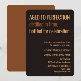 Im Alter zur Vollkommenheit Whisky Geburtstag Einladung