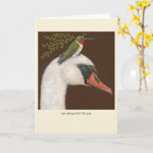 I'm always here for you card with swan/hummingbird karte (Gelbe Blume)