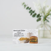 Im amerikanischen Stil Restaurant Visitenkarte (Stehend Vorderseite)
